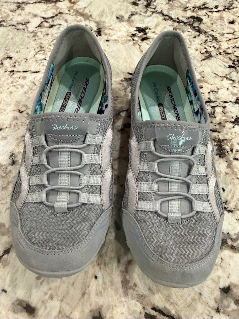 Skechers Light Gray Slip-On Athletic Sneakers
